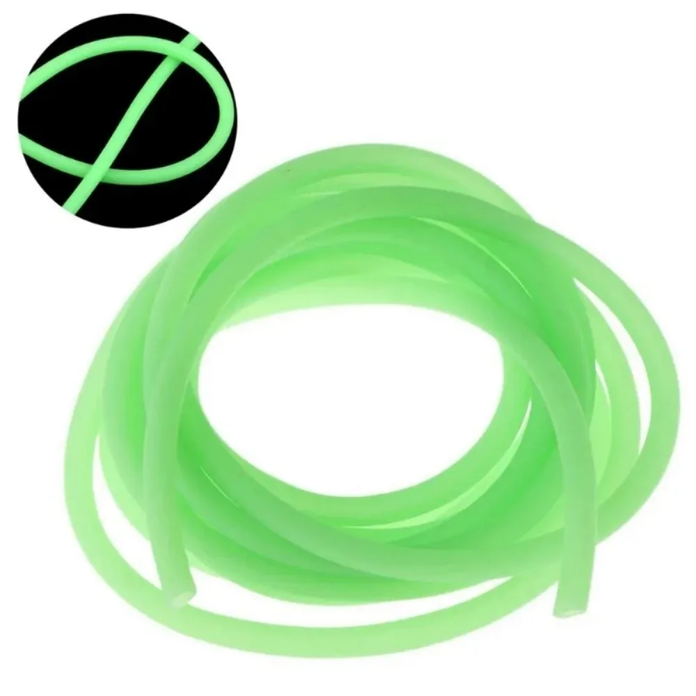 Gaines de pêche luminescentes silicone 0.8 à 2mm : tubes anti-emmêlement pour pêche en mer profonde