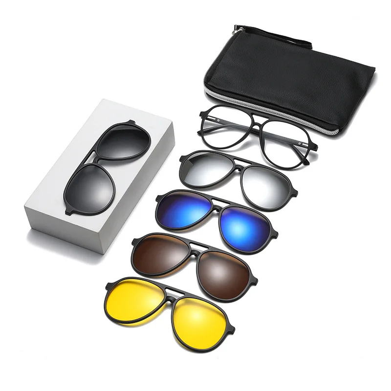 Supporto Magnetico Per Occhiali Da Sole Auto Shering, In Vera Pelle, Fissaggio A Visiera, Confezione Da 4 Pezzi, Nero
