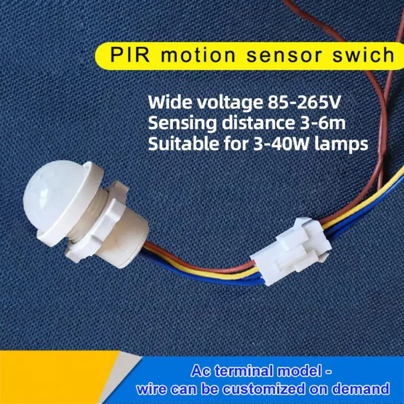 Body Motion Sensor Abs Easy To Install High Sensitivity Universal Wiring Adjustable