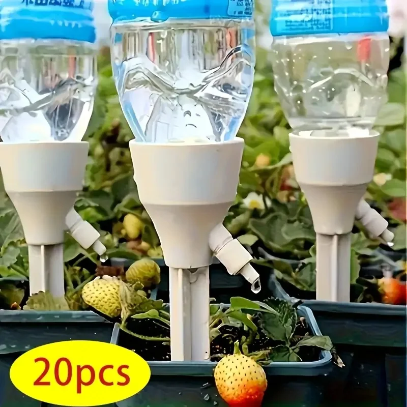 20pcs Auto Drip Irrigation Kit. Adjustable, Battery-Free Watering for Potted Plants. Compatible with Standard EU/US Bottles. - 2