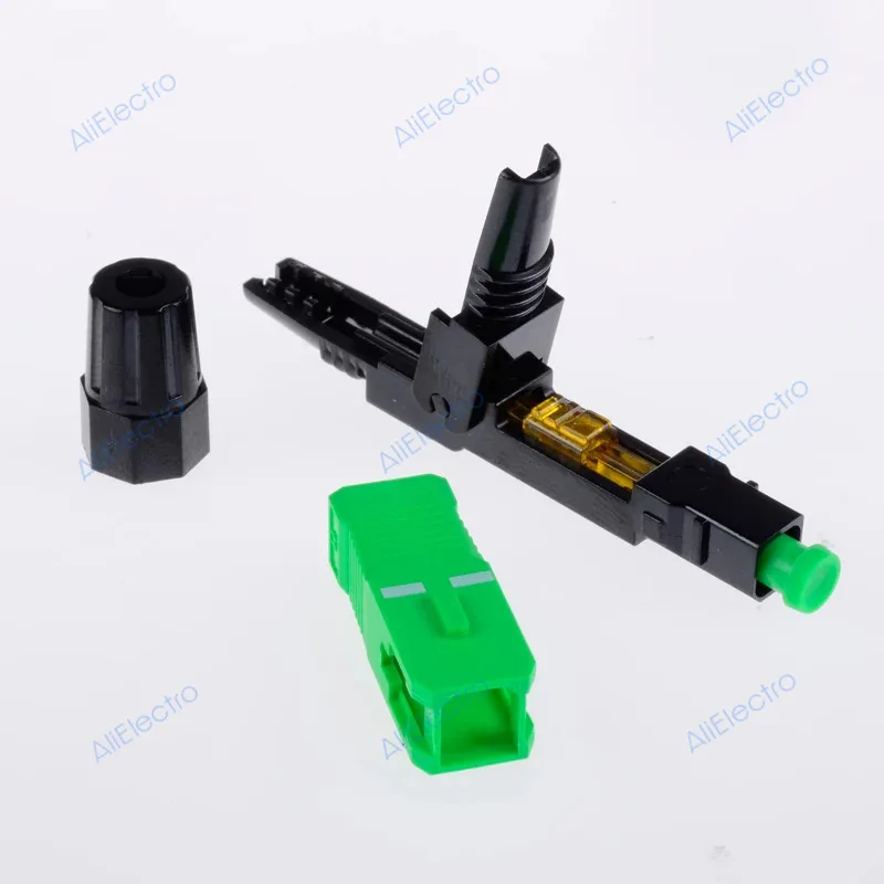 

100 шт./лот SC APC SM одномодовый волоконно-оптический SC APC Быстрый коннектор FTTH волоконно-оптический Быстрый коннектор Бесплатная доставка