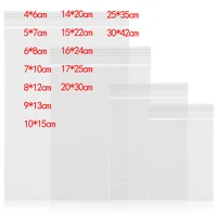 Thick Small Clear Zip Lock Plastic Bags Reclosable Transparent Bag Food Packaging Ziplock Storage Bags Jewelry Packing Poly Bag 1