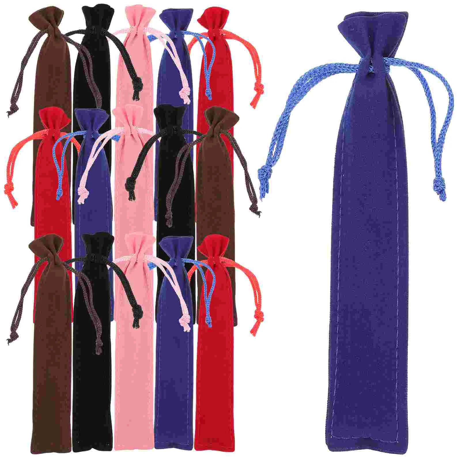 

Фланелевый чехол для ручек, защитный чехол на завязках для ручек, канцелярские принадлежности, студенческий подарок для дома, офиса, школы, 20/25 шт.