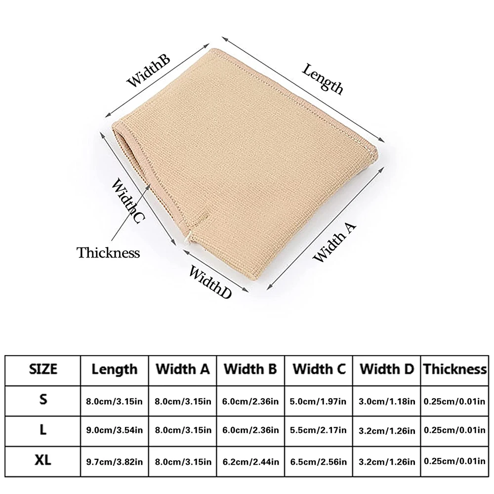 Metatarsal Sleeve Pads Ball of Foot Cushion Soft Gel for Mortons Neuroma Metatarsal Forefoot Pain Relie 1 pair