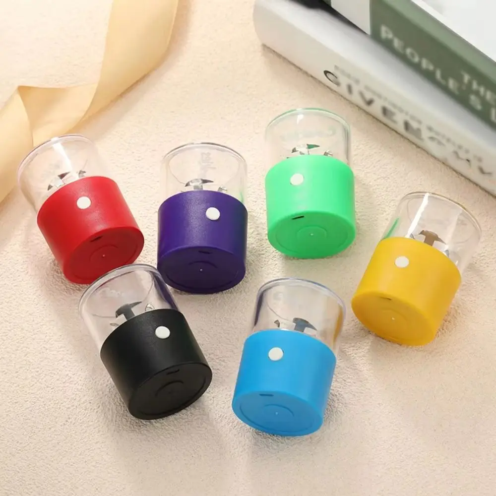 Herb Grinder Mini USB Charging Electric High Hardness Blade Efficient Acrylic Visible Grass Shredder Home