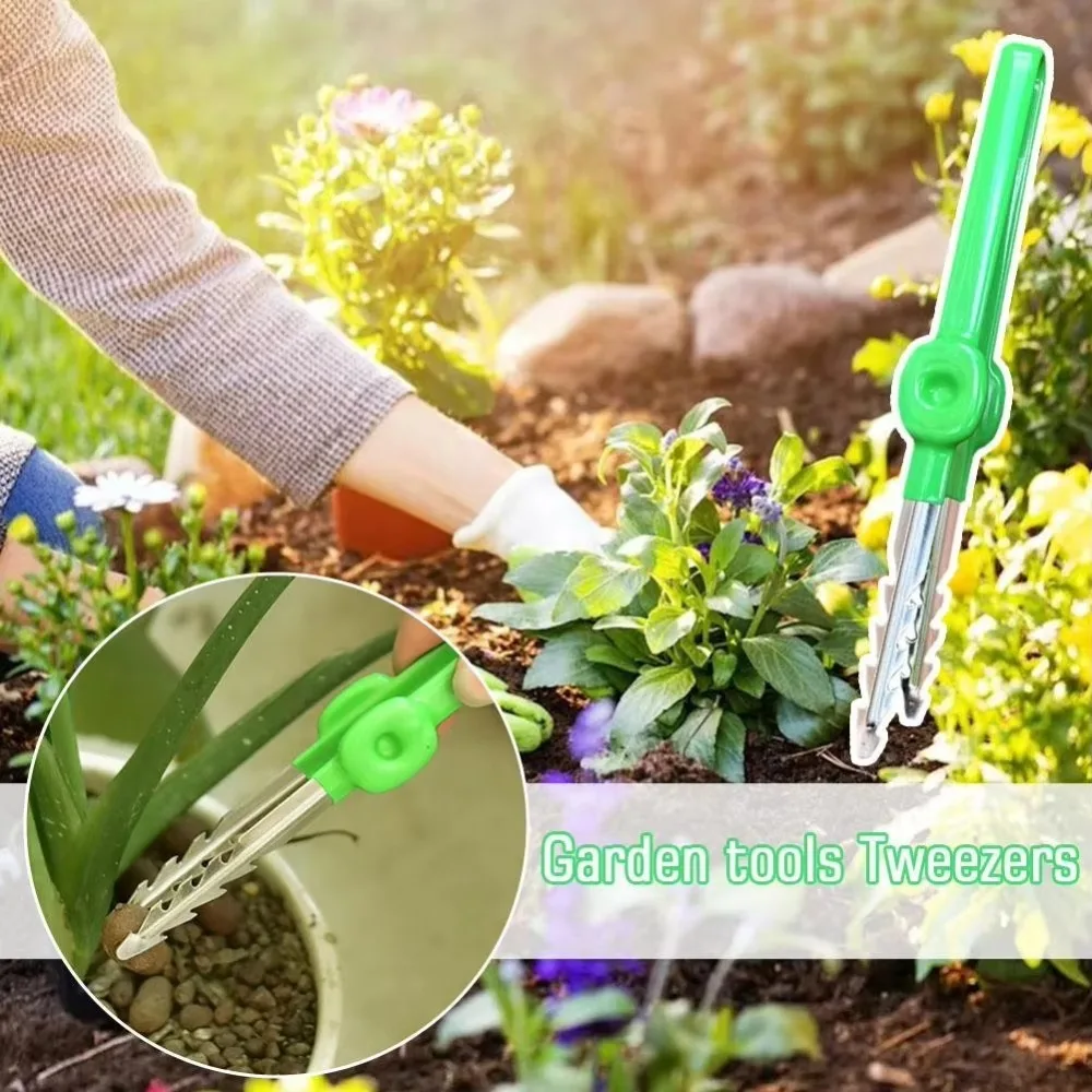 Outdoor Garden Weeding Clip Gardening Tweezers Succulent Plant Weeding Transplanting Garden Tools Tweezer Lightweight