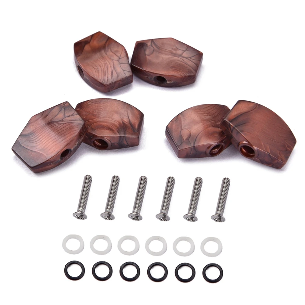 6 Pcs/Set Guitar Tuning Peg Buttons Tuning Pegs Knobs Machine Heads Buttons For Guitar