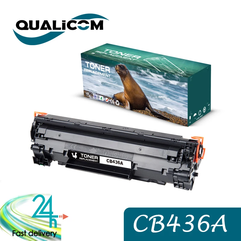Qualicom CB436A 36A 436A Compatible TONER Cartridge HP LaserJet P1505 P1505n M1120 M1120n M1522nf M1522n With Chip