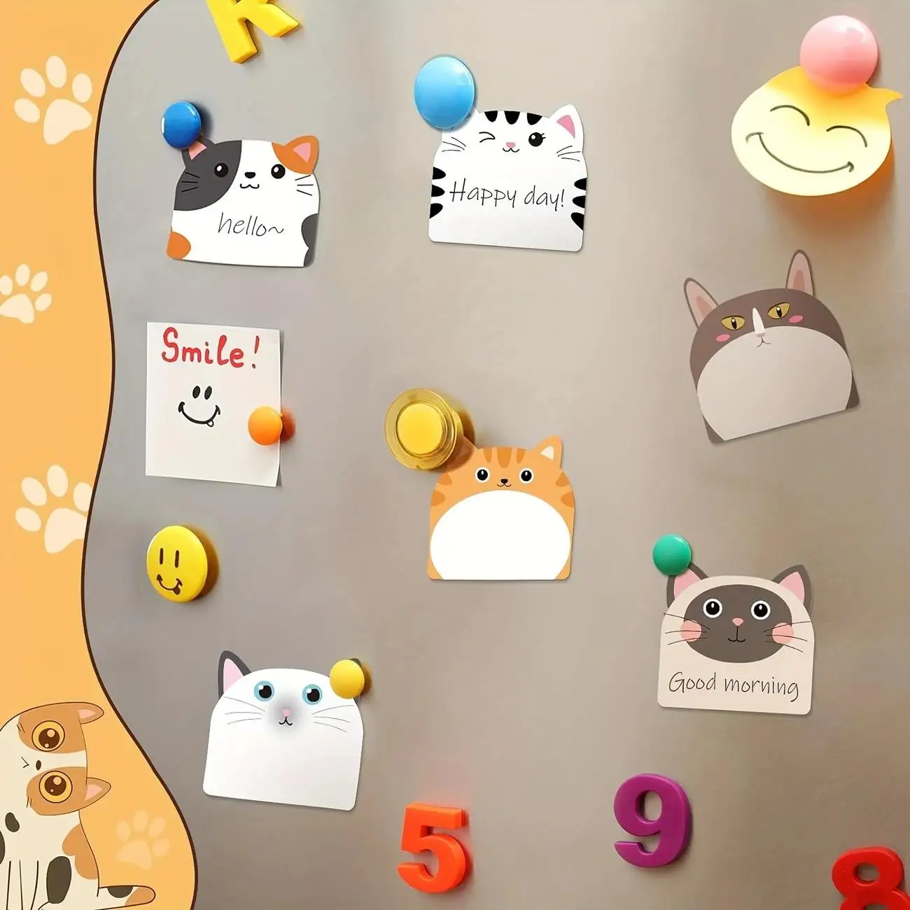 12pcs Sticky Notes Cute Cat, Creative Journal Convenience Stickers Suitable For Notebook And All Kinds Of Note Taking Occasions 2