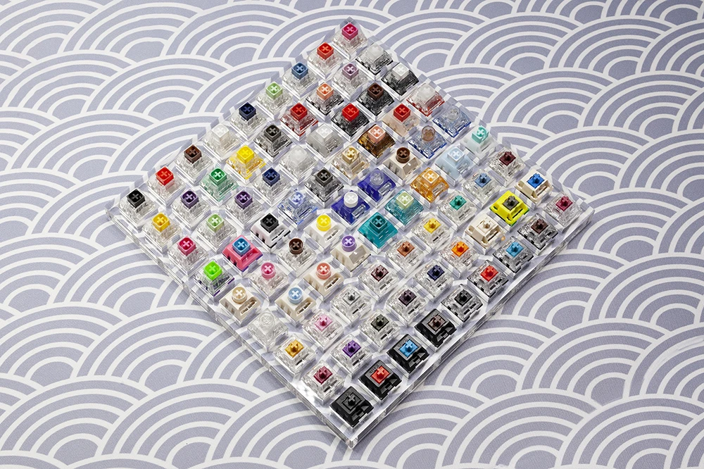 Kailh 81 Switch Switches Testador com Base de Acrílico em Branco Keycaps para Teclado Mecânico Caixa Creme Arctic Raposa Prata Medusa - Imagem 3