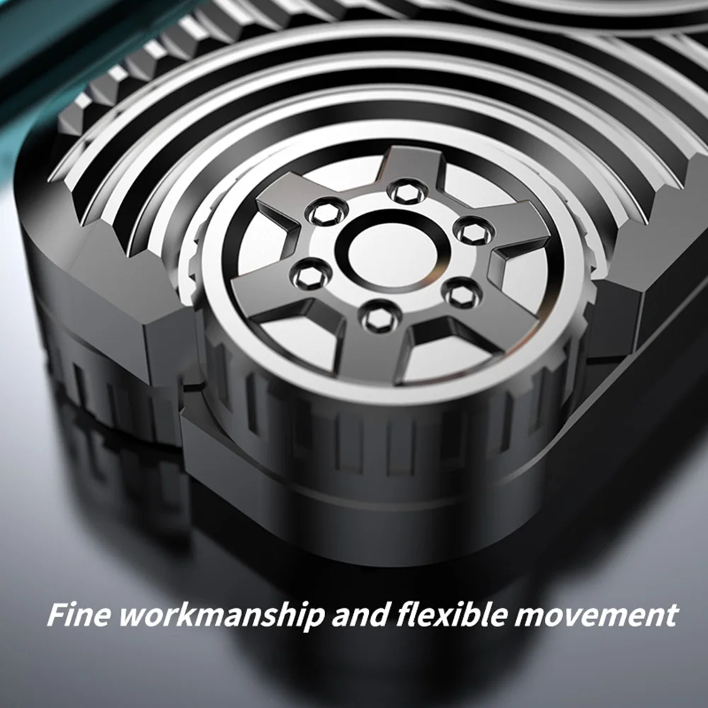 Fidget Toy Wheel EDC Push Slider Metal Finger Gyro Stress Relief