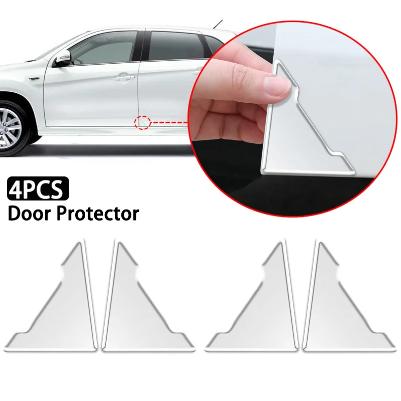 Car Door Edge Guards Car Door Anti Collision Strip Car Door Edge Protector 4pcs Universal Car Door Corner Anti-collision Covers Transparent Silicone Protector Anti-Scratch Stickers Door Protection Cover