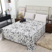 1Pc Thick Cotton Flat Sheet Printing High Quality Bed Sheet Various Sizes Can Be Customized 1
