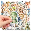 50PCS Cute Watercolor Animals Graffiti Stickers Cartoon DIY Skateboard Phone Case Laptop Waterproof Cool Sticker Decals Toy 5