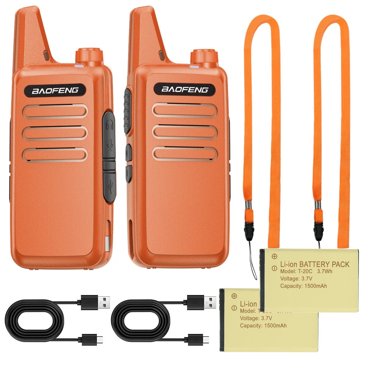Baofeng BF-T20 미니 워키토키 UHF 햄 라디오, 휴대용 USB 충전, 양방향 라디오, BF-888S 사냥용, 400-470MHz, 1 개, 2 개, 4 개