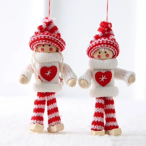 

2pcs Merry Christmas Ornament Angel Dolls Xmas Tree Hanging Pendant Christmas Decorations for Home New Year Kids Gift Noel Natal