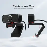 Redragon GW800 1080P PC Webcam with Built-in Dual Microphone, 360° Rotation - 2.0 USB Computer Web Camera- 30 FPS - Image 6