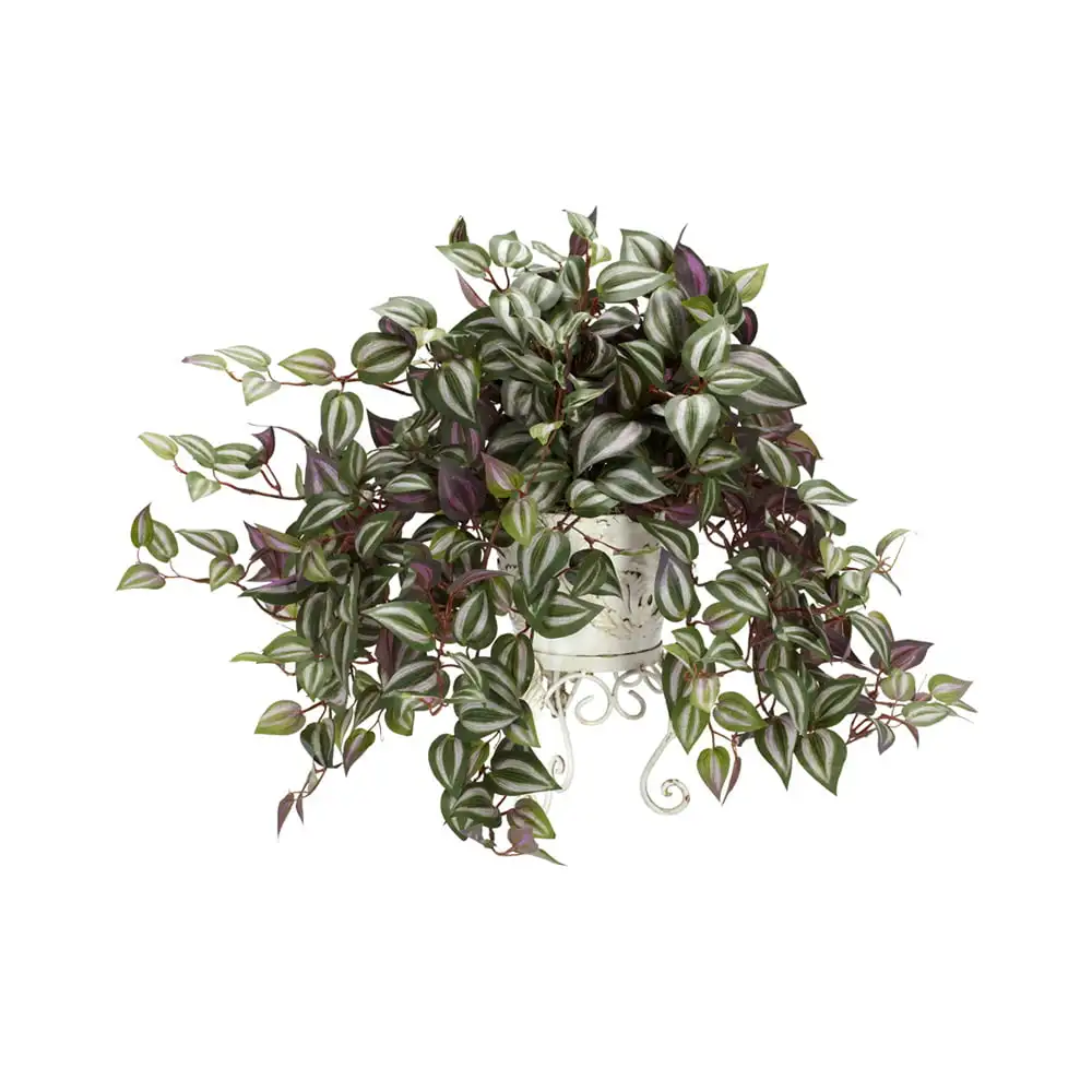 

18in. Wandering Jew with Metal Planter Artificial Plant, Green