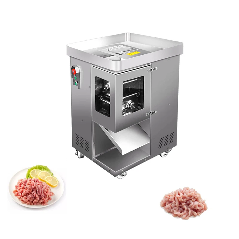 

Electric Restaurant Use Food Pork Meat Slicer machine Chicken Breast Fresh Beef Slicing Strip Shredded Cutter Cutting Maker