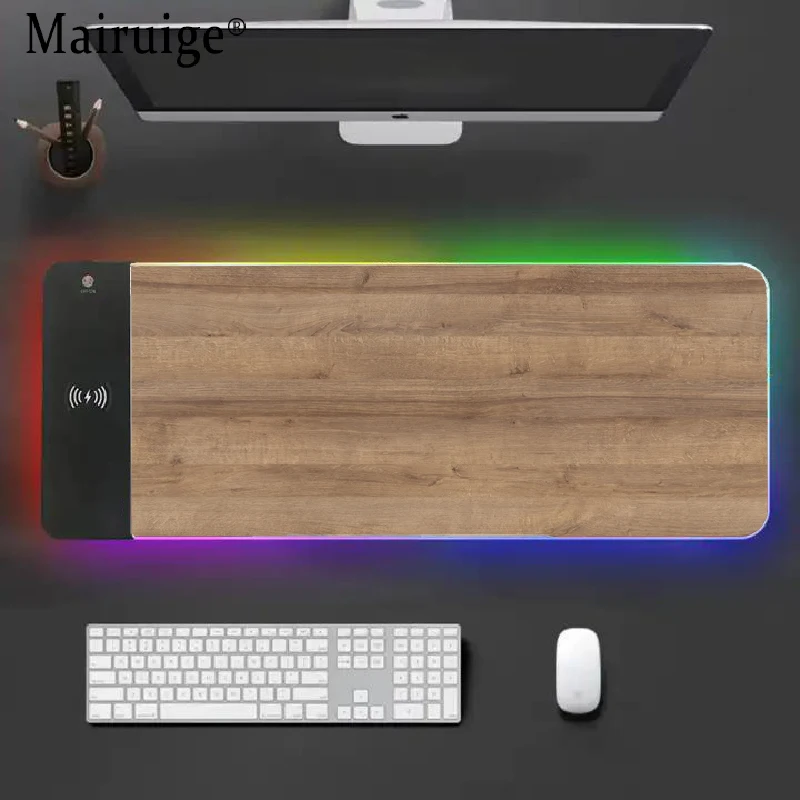 Carregamento sem Fio Mouse Mats Acessórios de Escritório Mouse Pads Desk Mat Desktop Computadores Jogos - Imagem 2