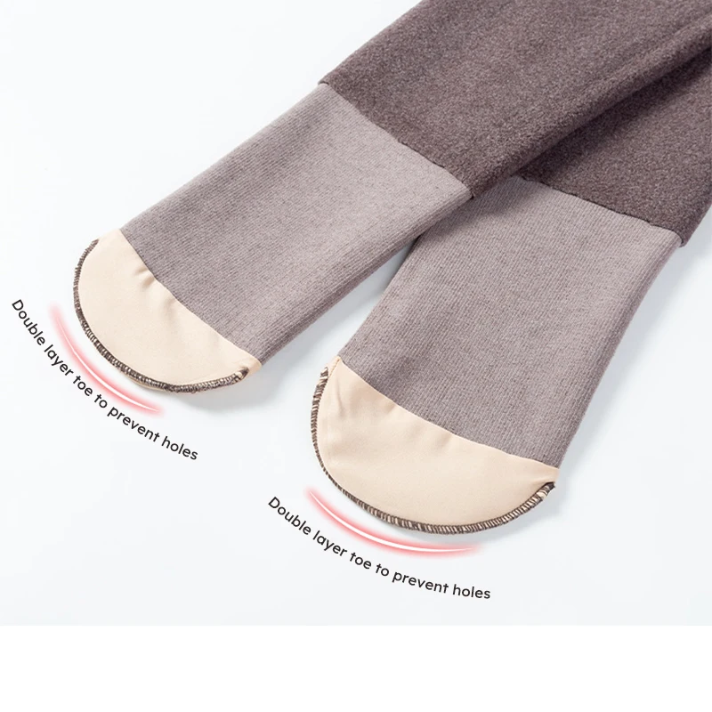 Home Wear Pregnant Women Leggings Cotton Vertical Stripes Autumn Winter Plus Fleece Thickened Warm Belly Support Tights 6