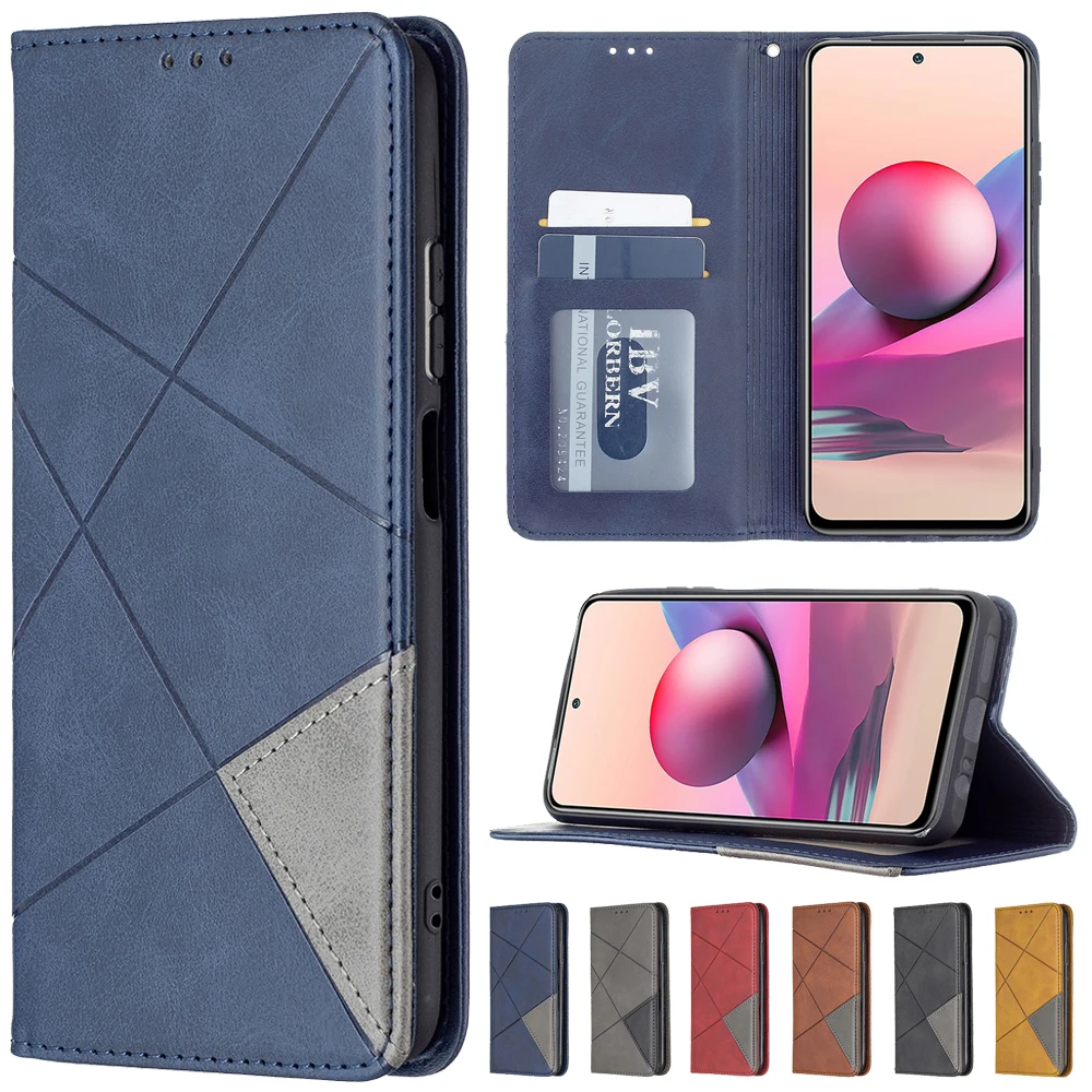 Роскошный кожаный чехол-книжка со стразами для Redmi Note 11 Pro 11S 10S 10 9S 9 8 7 10C 9A 9C 9T 8A 7A Poco