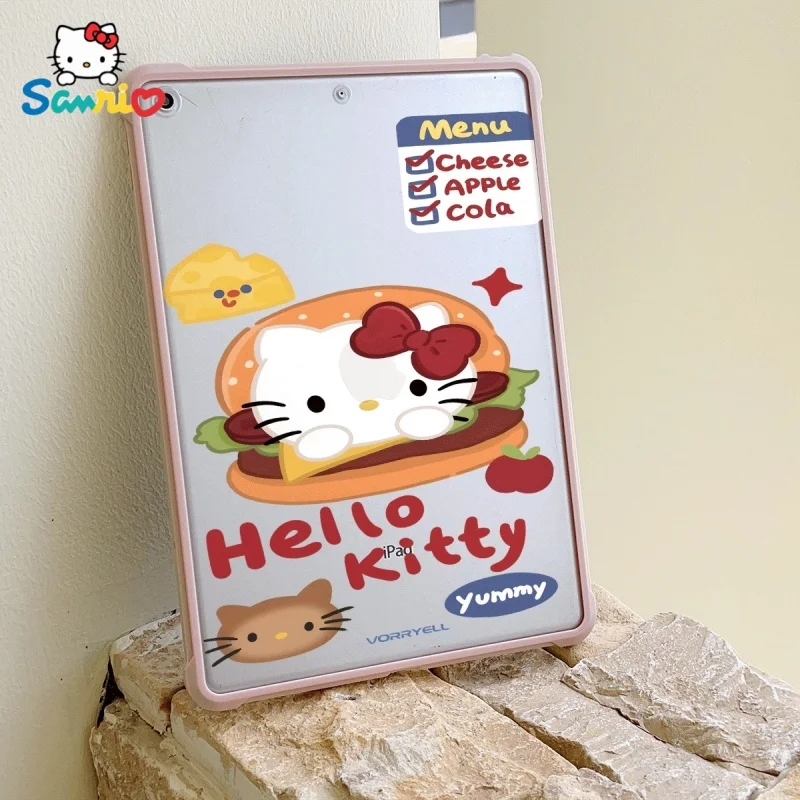 Sanrio cute pattern Pink iPad Transparent Drop Case, suitable for iPad Pro 2022/2024, iPad Air 3/5, iPad Mini 6, iPad 6/10 5