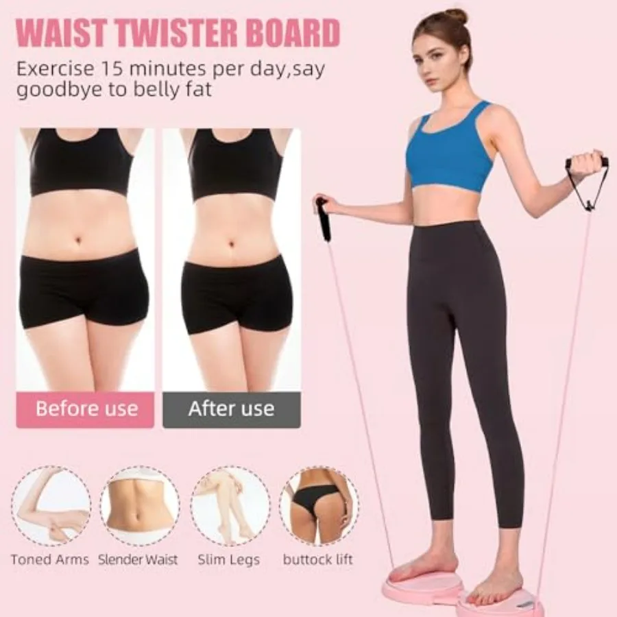 Waist Twisting Machine with Counter, Adjustable Waist Twister Board for Women Belly Fat, Twist Board for Exercise, Ab Twister Bo