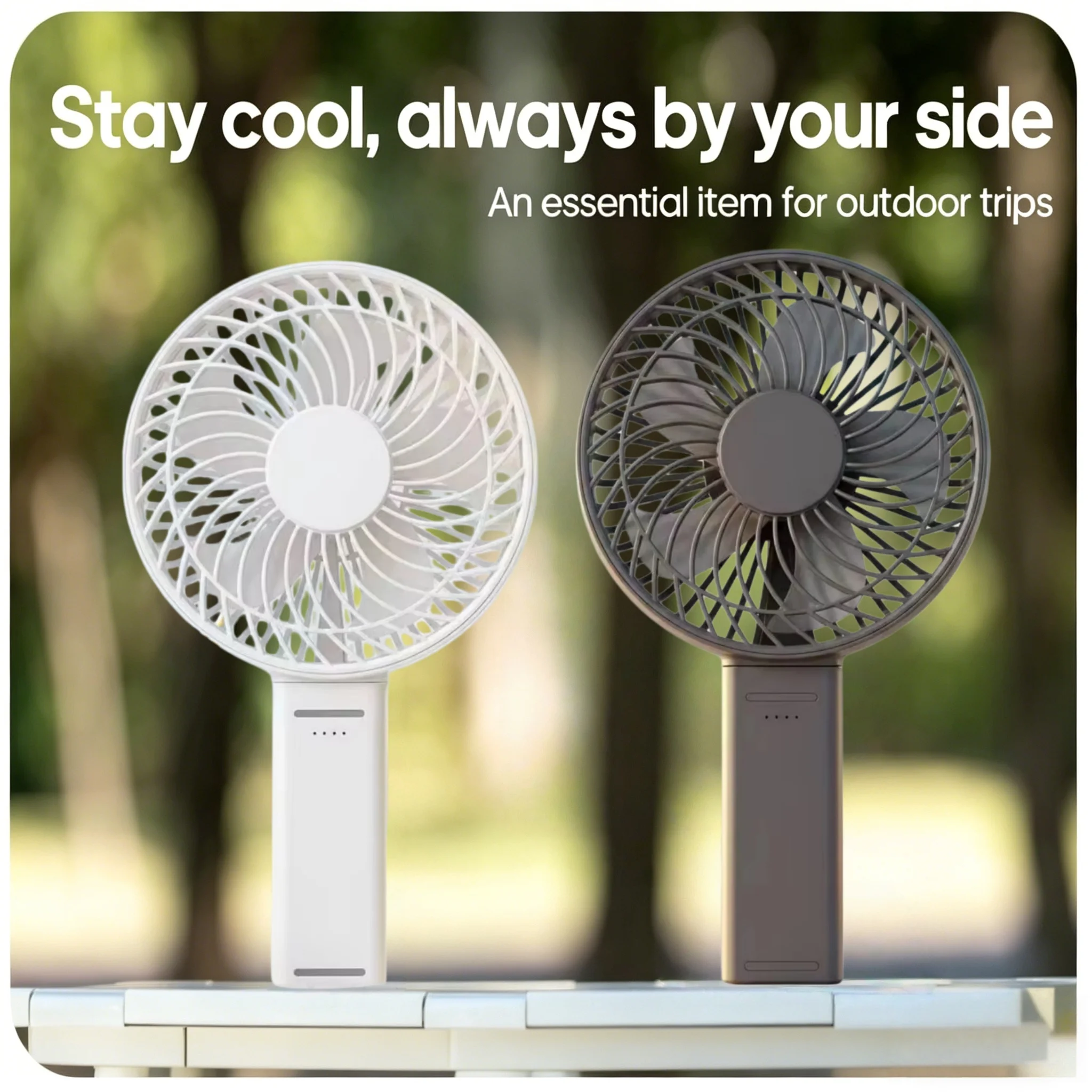 Compact Quiet Desk Fan - 180° Foldable Portable Rechargeable 6-Inch Fan