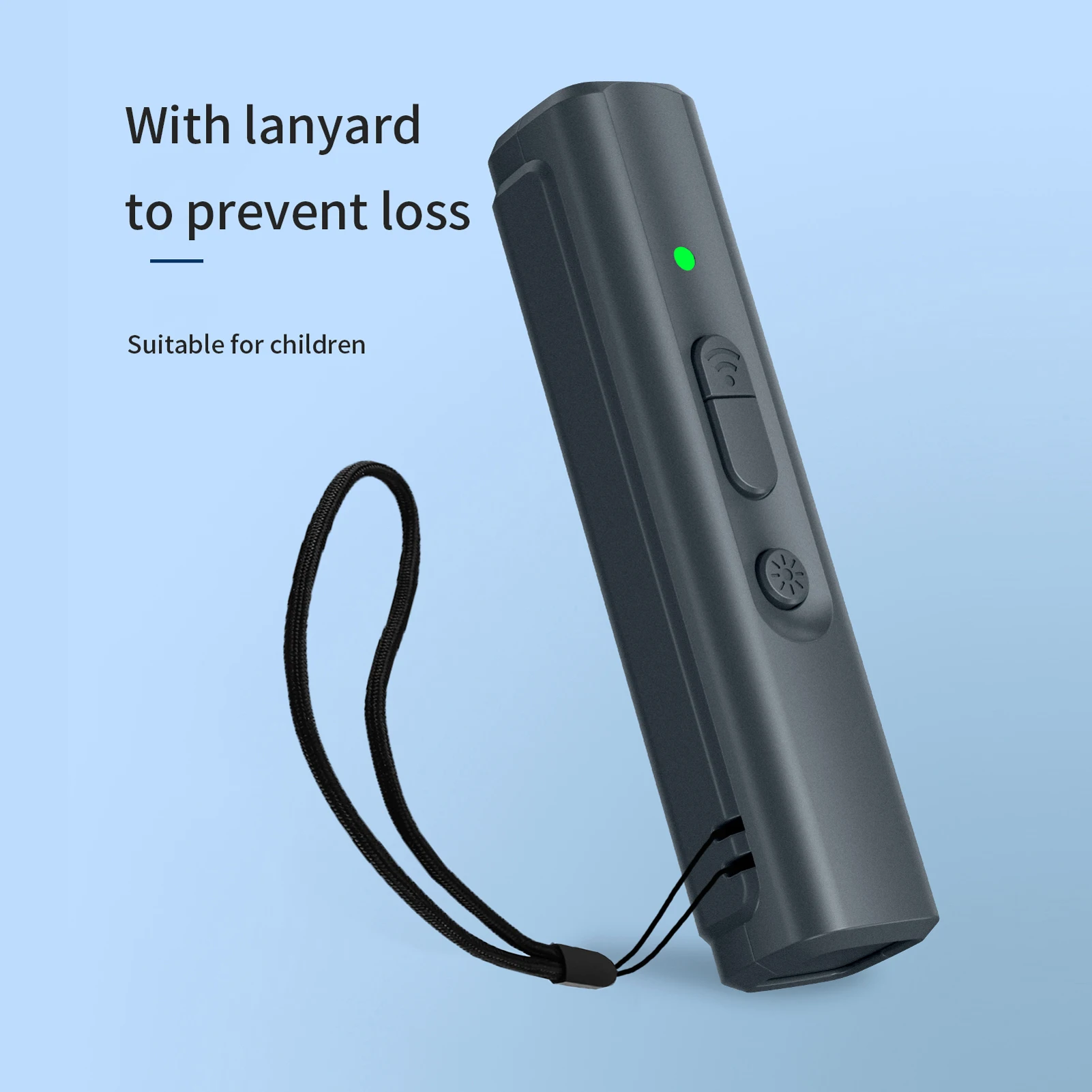 Ultrasonic Dog Repeller USB Rechargeable Dog Drive Device Portable Dog Trainer Anti Barking Device with LED Indicator Lanyard