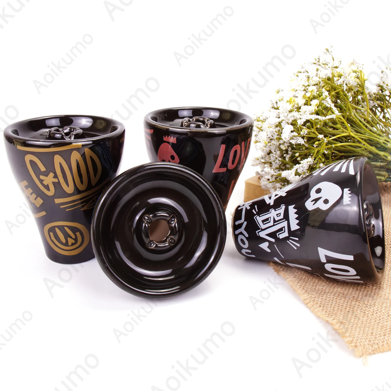 Cloud Hooligan Hookah Bowl Classic Glazed Seven Hole Ceramic Shisha Bowl Nargile Sheesha Narguile Cachimbas Phunnel hookah accessories,hookah replacement accessories
