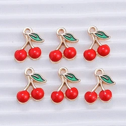 Set of 10 Colorful Enamel Fruit Charms (As picture shows)