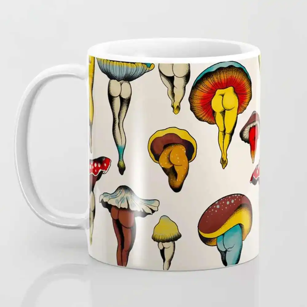 

Exotic mushrooms Mug 11oz ceramic home milk Cup 350ml Office Coffee mug friends Birthday Gift mug
