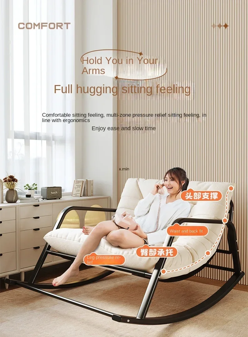 Description Picture 6 of itemLounge Living Room Chairs Rocking Luxury Sillones Puffs Grandes Outdoor Furniture Recliner Meditation Nordic Salon Chair Sofa