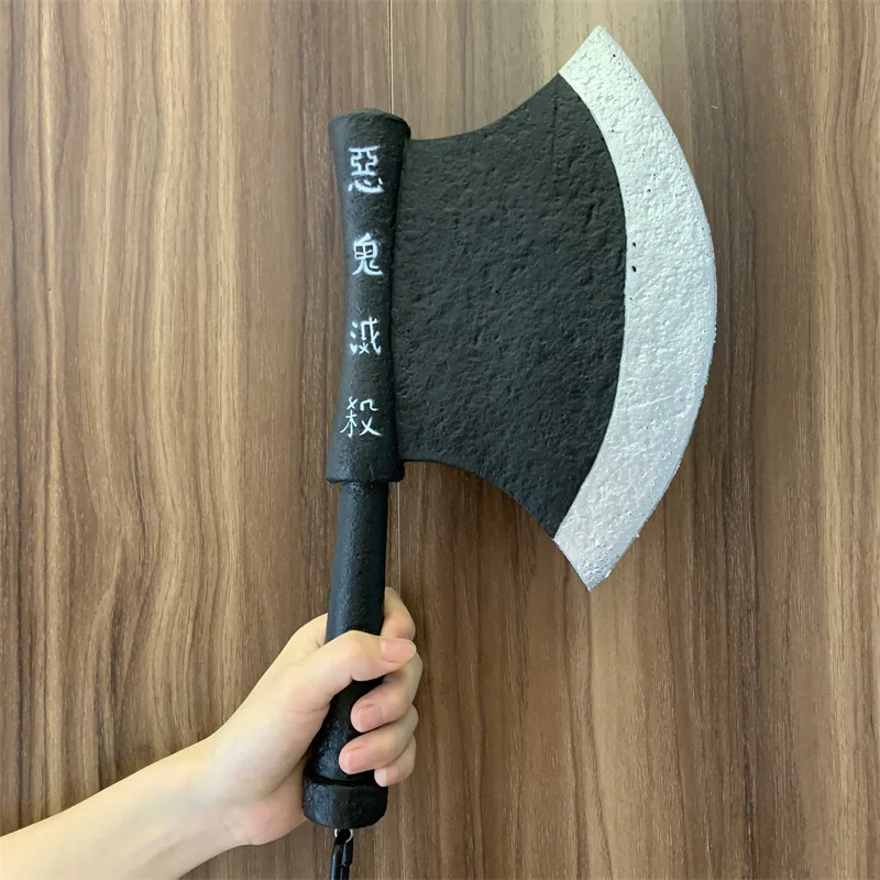 1:1 Himejima Gyomei Swords Meteor Hammer Demon Slayer Sword Broad Axe Knife Cosplay Weapon Props Props Safety PU Tanjirou Swords 4