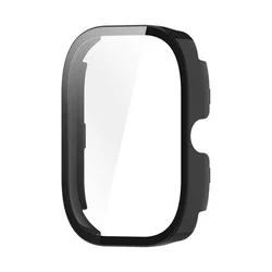 Premium Tempered Glass Bumper Protective Cover for Redmi Watch 5 Lite (Black)