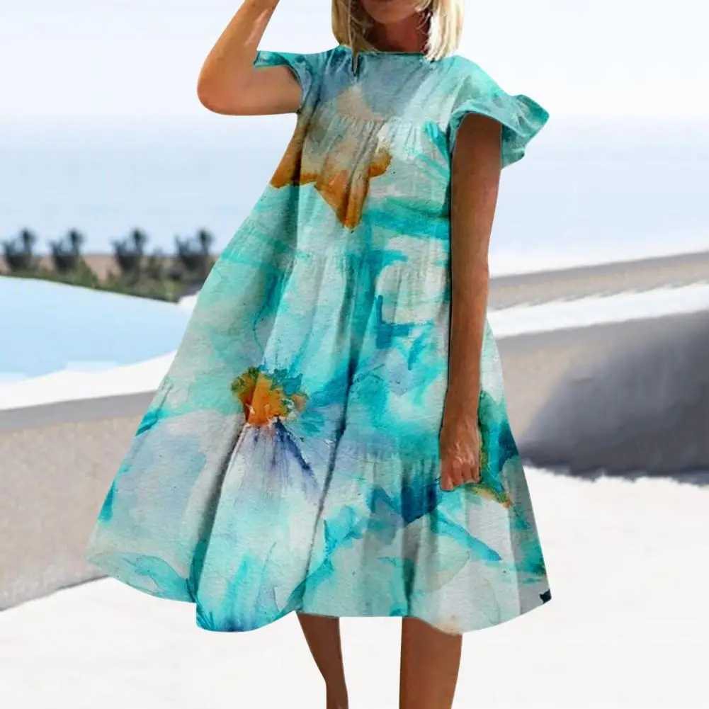 

Women's Summer Dresses Casual Women's Dresses Short Sleeve Dating Beach Casual Loose Womens Fall Dresses Casual Long Sleeve
