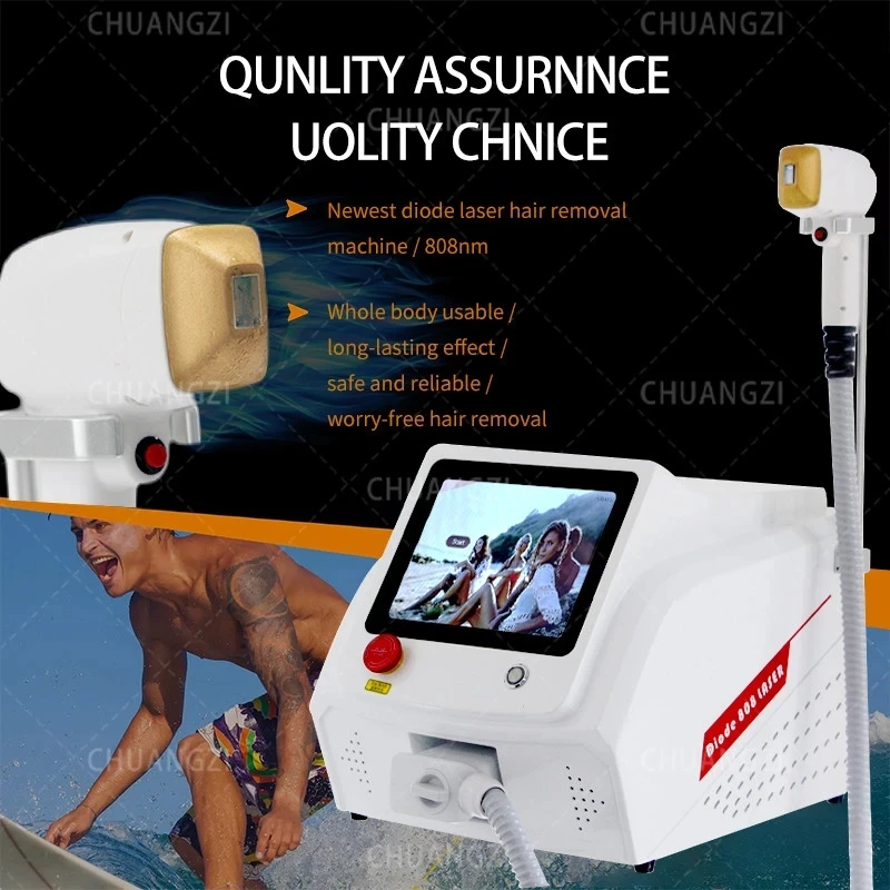 

Laser Hair Removal Diode Laser Diodo 808nm Painless Hair Removal Machine 3 Waves Three Wavelength Portable Diode Laser