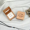 Free Customized Wooden Wedding Proposal Ring Gift Box Lover Anniversary Gift Cherry Wood Box Corporate Storage Jewelry Box 5
