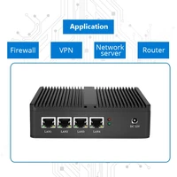 Fanless Industrial Mini PC Inter Celeron J1900 4xi225V NIC with 1xHDMI 1xVGA 2xUSB Support Windows10 LINUX Pfsense Computer 2