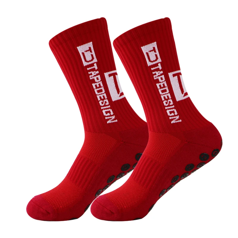 New ANTI SLIP Football Socks Mid Calf Non Slip Soccer Cycling Sports Socks  Mens