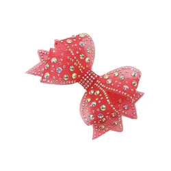 Elegant Rhinestone Bow Shoe Charms and Accessories - 2PCS (Red)