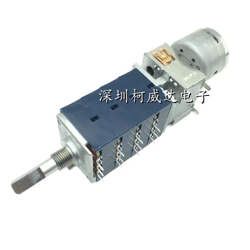 1pc ALPS RK27 50/100KAx4 Rotary Potentiometer Motor HiFi Stereo Audio Amplifier 12Pin Half Shaft Without Detent Quad-unit rotary potentiometer adjustable resistor