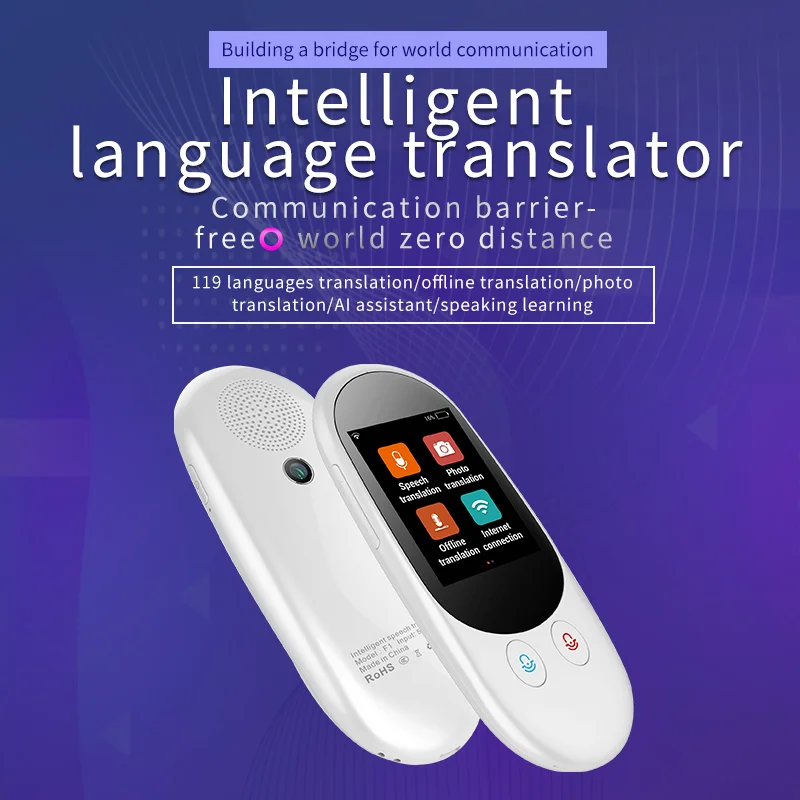 Smart Instant Voice Translator F1A Translation Support 119 Real Time Multi-Languages Portable Translate Machine Device