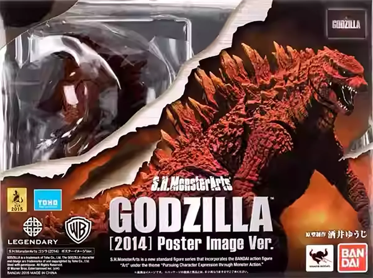 Original wandai s. h. Monster arts shm Godzilla 2014 Poster ver 