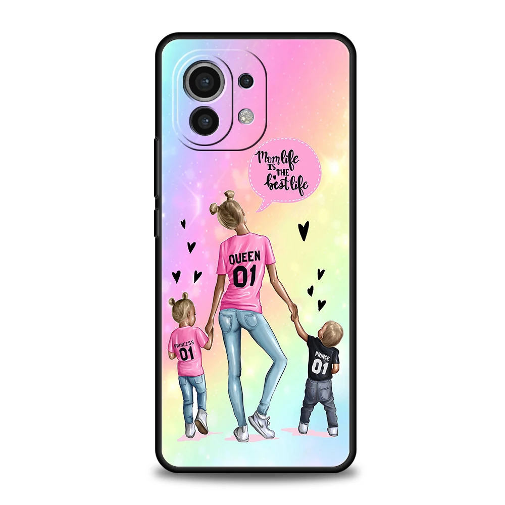 Super Mama Baby Handy hülle für Xiaomi Poco F4 F3 x3 x4 x5 GT NFC M3 M4 11 Ultra 12 12T 13 Note 10 Pro Lite 5g Silikon hülle – Detail 1