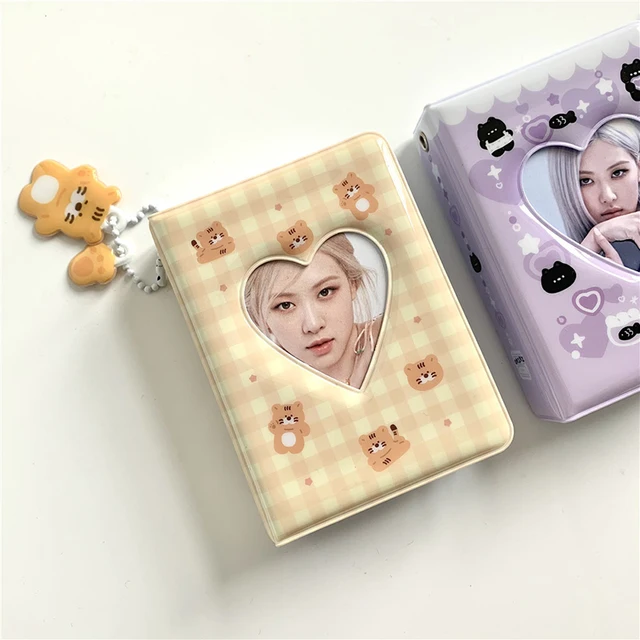Porta Photocard Kpop Con Tasche - Mini Album 18 Tasche, Design Cuore E Orso - Per Foto 3 Pollici - Foto 8