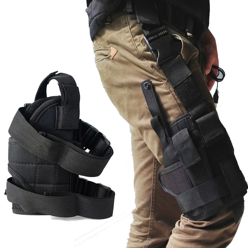 Wraparound Adjustable Leg Holster Military Tactical Gun Bag Shooting Pistol Stock Thigh Holster Fits Any Model