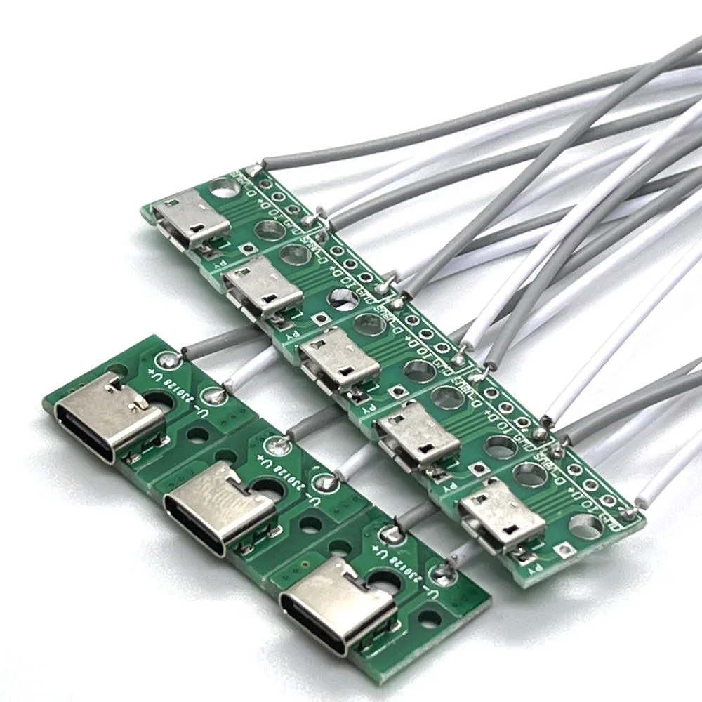 5 Pezzi Micro USB Adattatore Connettore Femmina Tipo PCB – Convertitore Per Saldature E Riparazioni