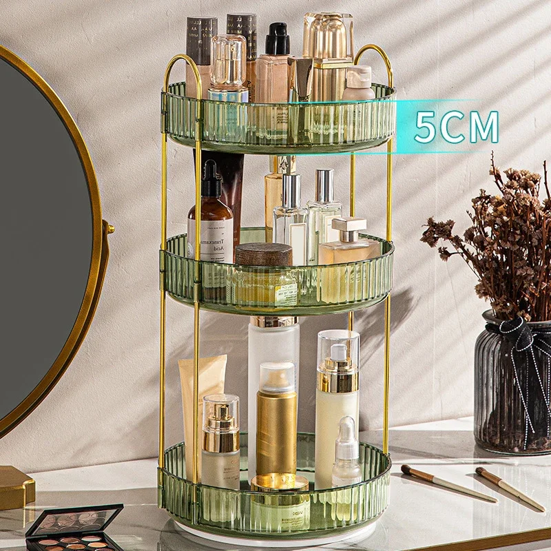 

Bathroom Skin Perfume 3-layer Rotatable Desktop Shelf Large-capacity Rack Product Storage Cosmetic Aromatherapy Care